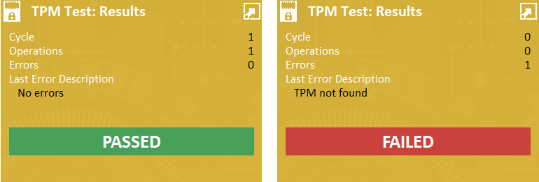 TPM test results