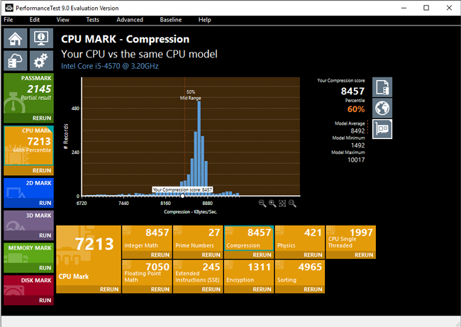 PassMark PerformanceTest - PC benchmark software