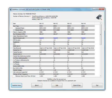 RAMMon - Identify RAM type, & memory timings